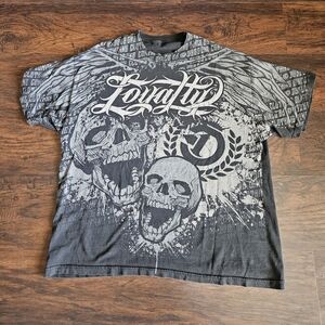 Y2K Loyalty Skulls T-shirt Dyse One
